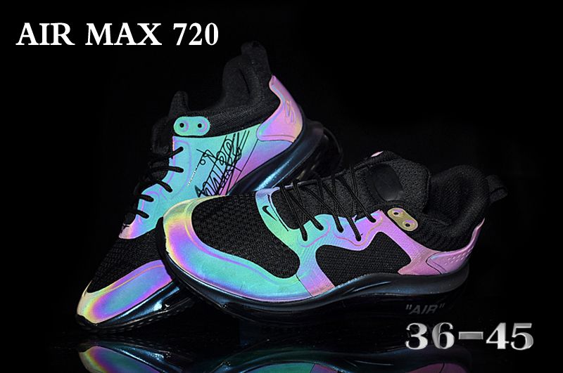 2020 Women Nike Air Max 720 Mindnight Black Shoes